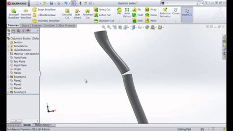 Solidworks Tutorial Connecting Two Disjointed Bodies Youtube