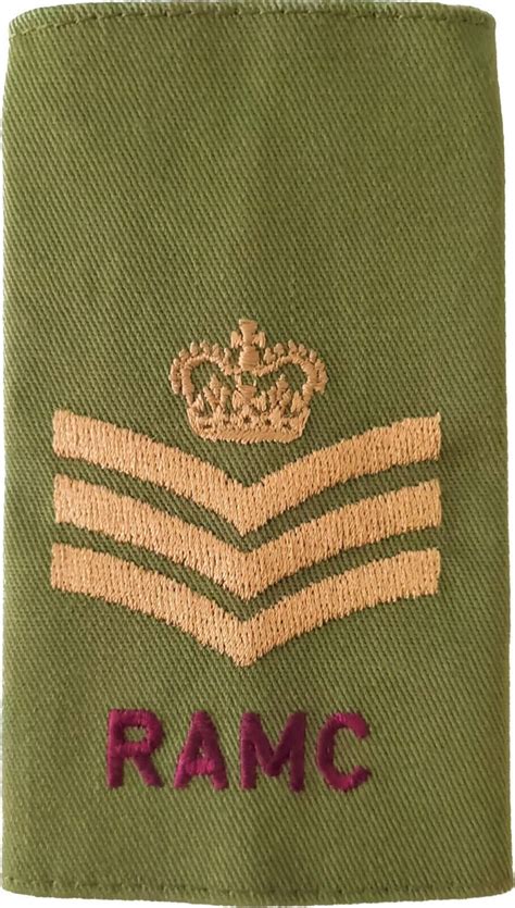 Royal Army Medical Corps Ramc Olive Green Colour Sergeantstaff