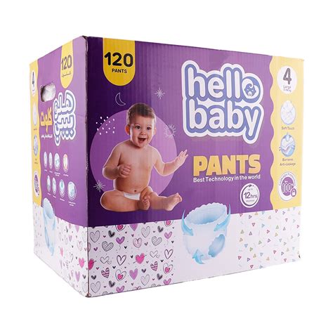 Hello Baby Diaper Pants Size 4 Large 7-14 kg Box 120 pcs Online at Best