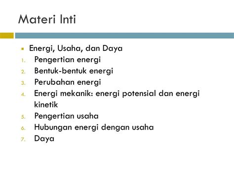 Ppt Energi Usaha Dan Daya Powerpoint Presentation Free Download