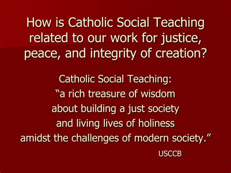 Ppt Catholic Social Teaching Powerpoint Presentation Free Download