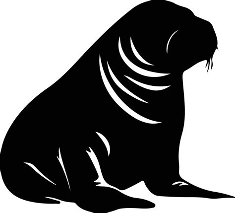 northern elephant seal black silhouette 38101936 Vector Art at Vecteezy