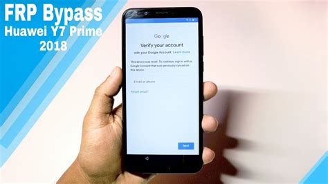 HUAWEI Y7 PRIME 2018 Google Account Verification Bypass FRP YouTube