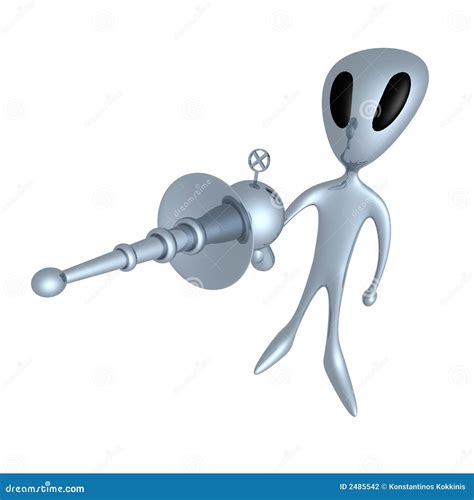 Alien With Lasergun Stock Illustration Illustration Of Laser 2485542