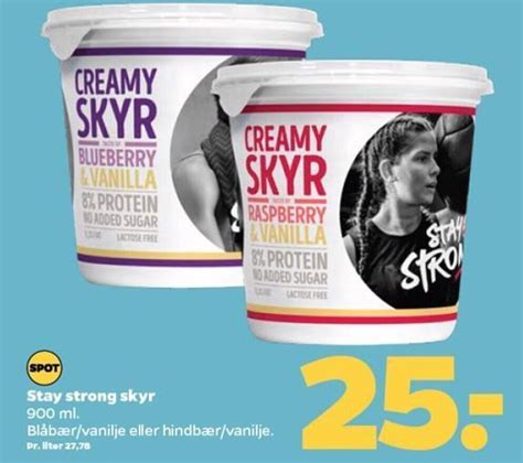 Stay Strong Skyr Ml Tilbud Hos Netto