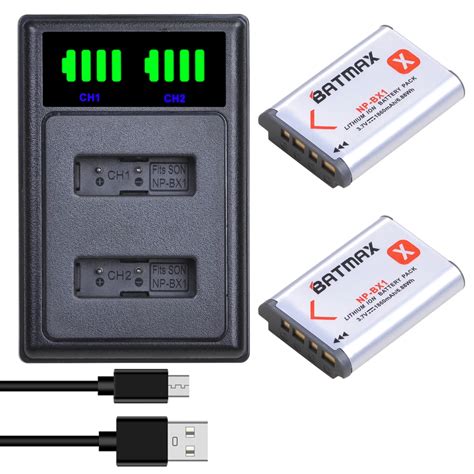 Batmax Np Bx Npbx Battery Led Dual Charger With Type C Port For Sony