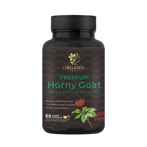 Horny Goat Weed Capsules Energy Vitality Organic Shifa