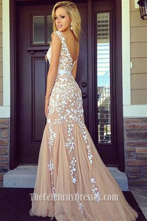 Handmade Styles Lace Appliques Mermaid Formal Dress Evening Gown