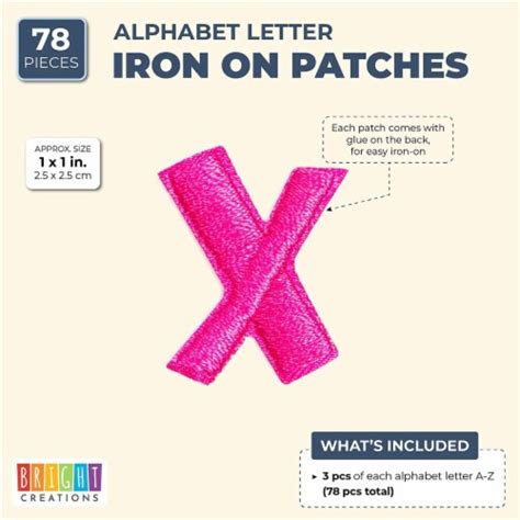 Iron On Patch Hot Pink Alphabet Letter Patches For Crafts And Sewing