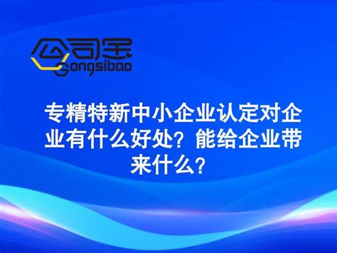 专精特新专精特新中小企业认定对企业有什么好处？能给企业带来什么？ 知乎