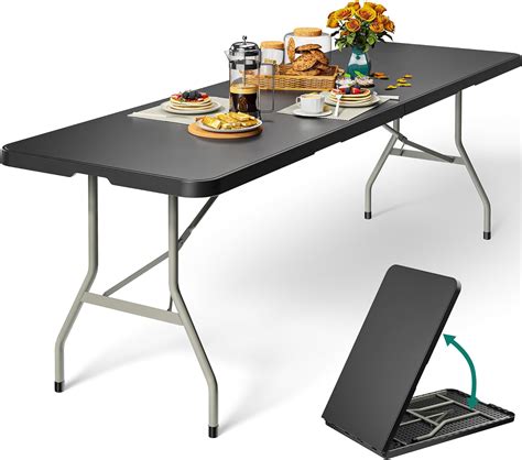 Amazon Yitahome Ft Folding Tables Heavy Duty Folding Table With