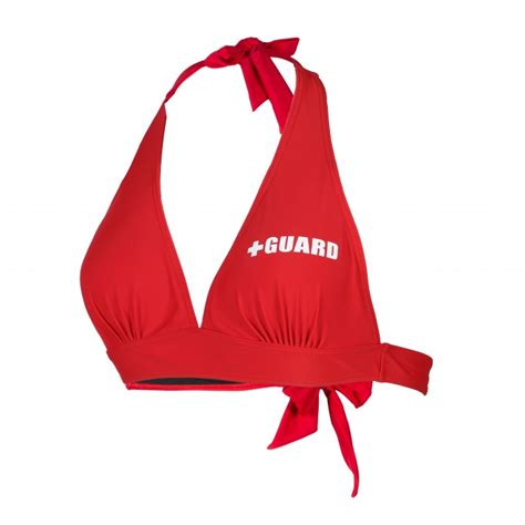 Lifeguard Tie Halter Swimsuit Top Lycra