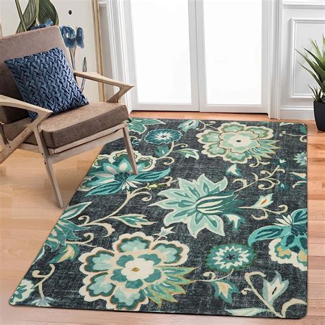 Amazon Lahome Floral Living Room Rug 3x5 Area Rugs For Bedroom