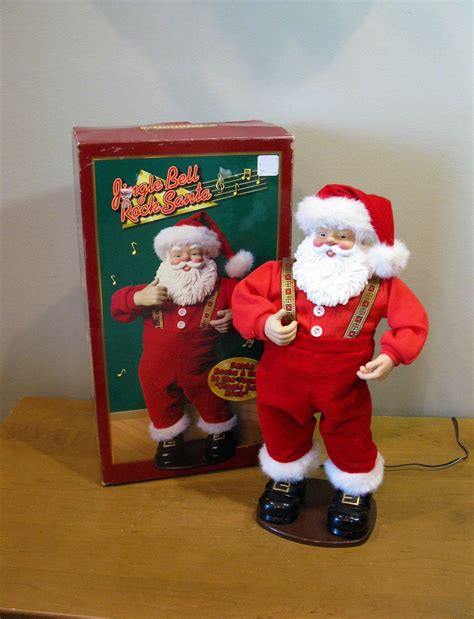 Jingle Bell Rock Santa Rock And Roll Santa 16 Plays Etsy Christmas