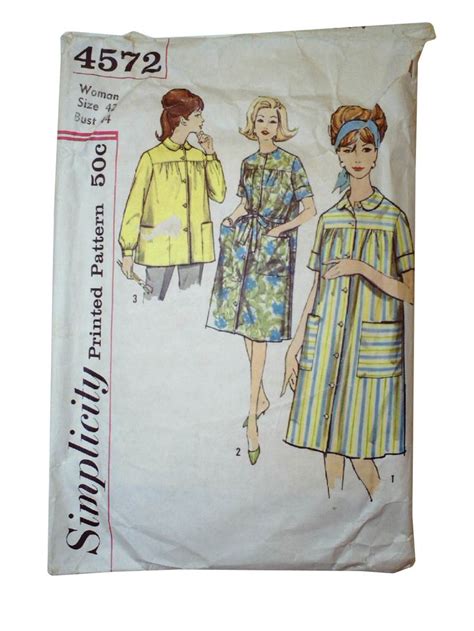 Retro Sixties Sewing Pattern 60s Simplicity No 4572 This Misses