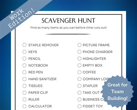 Team Building Scavenger Hunt List 284 Scavenger Hunt Team Names For