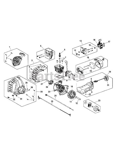 Snapper S27ss 41adz24c707 Snapper Straight Shaft String Trimmer Engine Group Parts Lookup