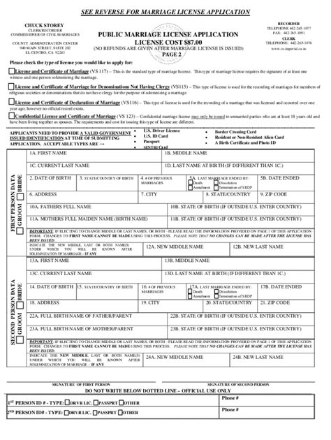 Imperial County Marriage License 2020 2024 Form Fill Out And Sign Printable Pdf Template