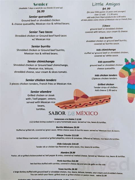 Cuervos Tacos Menu In Winchester Indiana Usa