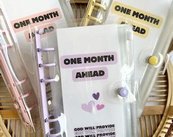 Month Ahead Budget Binder A Laminated Savings Trackers Cash