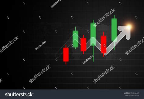 Forex Candlestick Signal Arrow Bar Graph Stock Vector Royalty Free