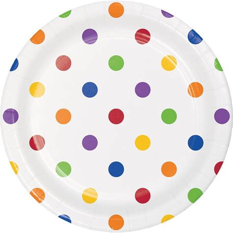 Dots Stripes Dessert Plates Ct Polka Dot Plate Mint Paper