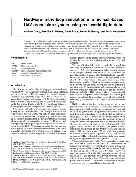 (PDF) Hardware-in-the-loop simulation of a fuel-cell-based UAV ...