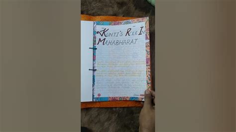 Mahabharat Through The Reader S Eye History Project Class 12th Cbse Youtube