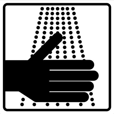 Handen Wassen Verplicht Pictogram Bord Kunststof Zwart X Mm