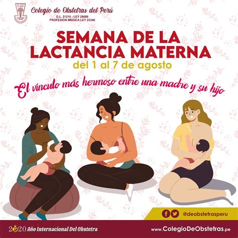 Semana Mundial De La Lactancia Materna Colegio De Obstetras Del Per