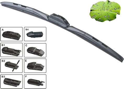 Hivehicle Hybrid Windshield Wiper Blades With Frameless Nature Rubber With Spring