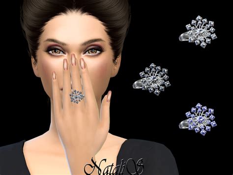 The Sims Resource Natalis Sparkling Snowflake Ring