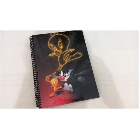 Caderno Looney Tunes Folha Preta Piu Piu E Frajola Raro Vintage