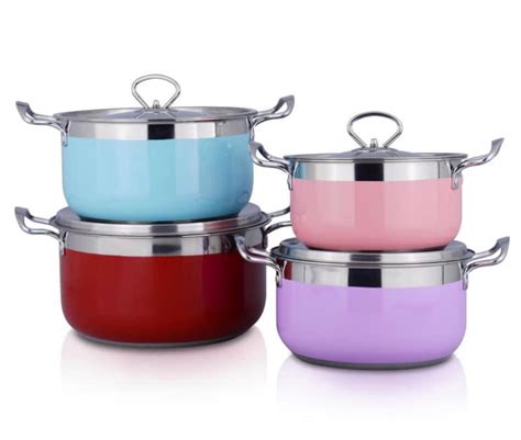 Aluminum Cookware Set Of 7 Piece Cooking Pot Set Non Stick Home Kitchen