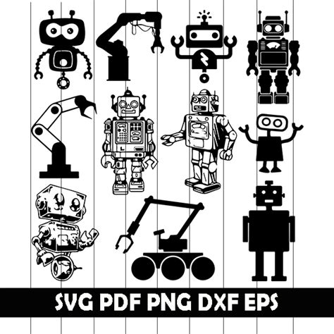 Robot Svg Bundle Robot Svg Robot Clipart Robot Vector Ro Inspire