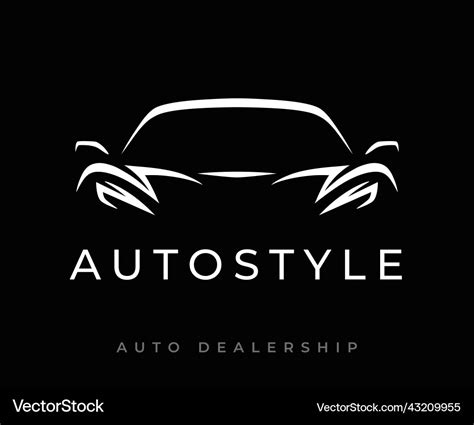 Sports car logo silhouette Royalty Free Vector Image