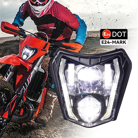 For KTM EXC Headlight Plate Motorcycle Led Headlights Supermoto Enduro