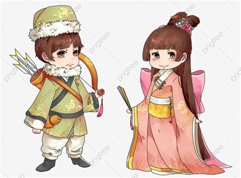 Hou Yi Hd Transparent Hou Yi Chang E Houyi Couple Modeling Costumes