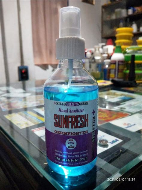 Sunfresh Hand Sanitizer Packaging Type Spray Bottle Packaging Size 100 Ml At Rs 35piece In