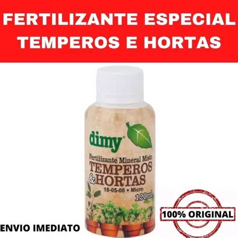 Adubo Fertilizante Para Temperos E Hortas Dimy 120ml MercadoLivre