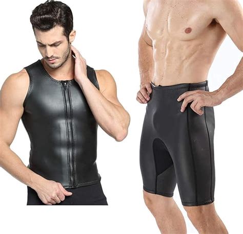 Traje de neopreno de 2 mm para hombre chaleco de buceo y pantalón