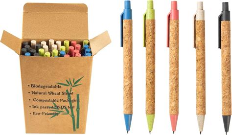 Amazon Jinfusi Wheat Straw Pens 30 Pack Eco Friendly Cork And