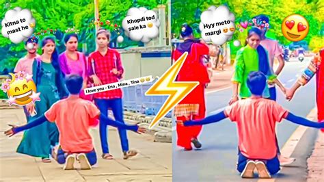 Proposing Prank With Twist 😜 Hugging Prank Public 😘 Pranks In