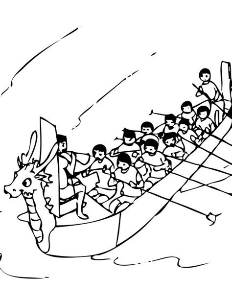 Chinese Dragon Boat Festival Coloring Pages Dragon Boat Festival