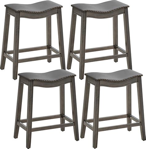 Amazon ERGOMASTER Bar Stools Set Of 4 24 Inch Counter Height