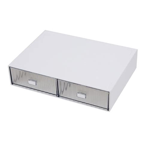 2 Drawer Storage Solution For Office School And Home Abs 23x165x5cm