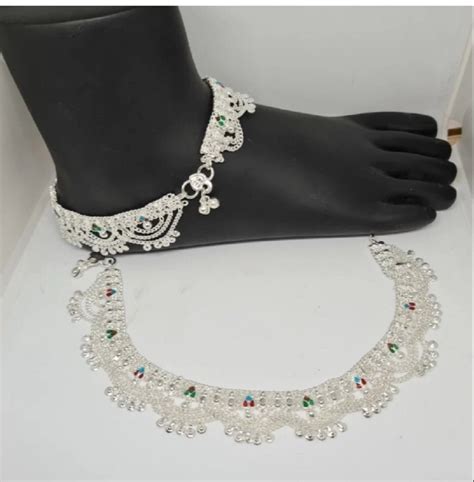 99 Party 7 Inch Ladies Silver Artificial Anklet 50gram At Rs 230pair