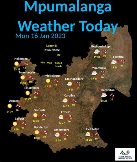 SA Weather Service On Twitter Mpumalanga Today S Weather Overview