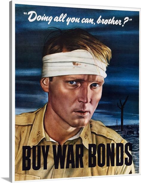 World War Ii War Bonds Poster Art 1943 Wall Art Canvas Prints Framed