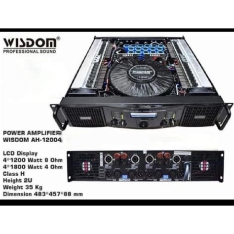 Jual Ampli Wisdom Power Amplifier Wisdom AH 12004 4 Channel Original